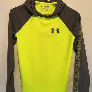 Under Armour Kids Hoodie - Neon Yellow and Gray